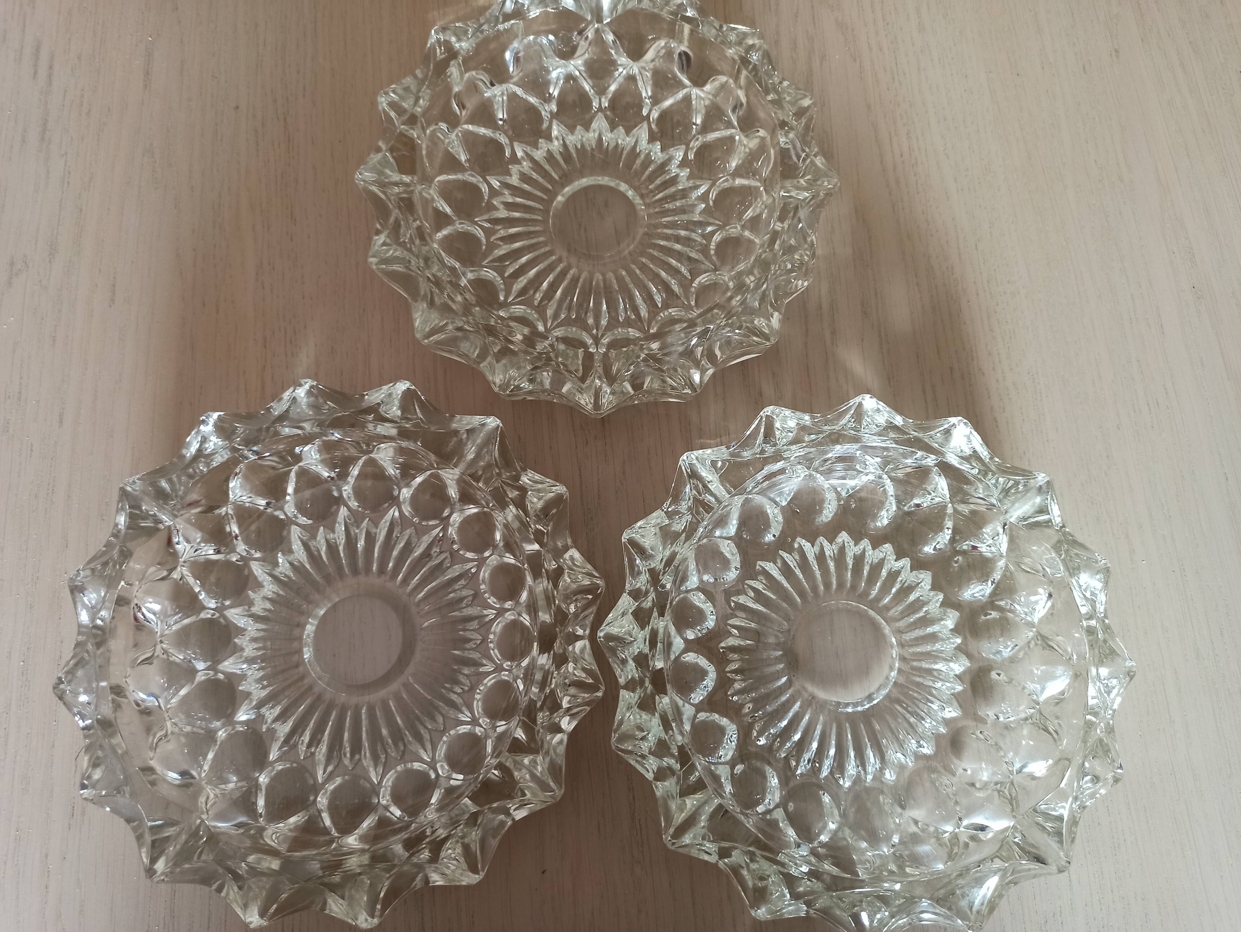 Vintage glass ashtrays