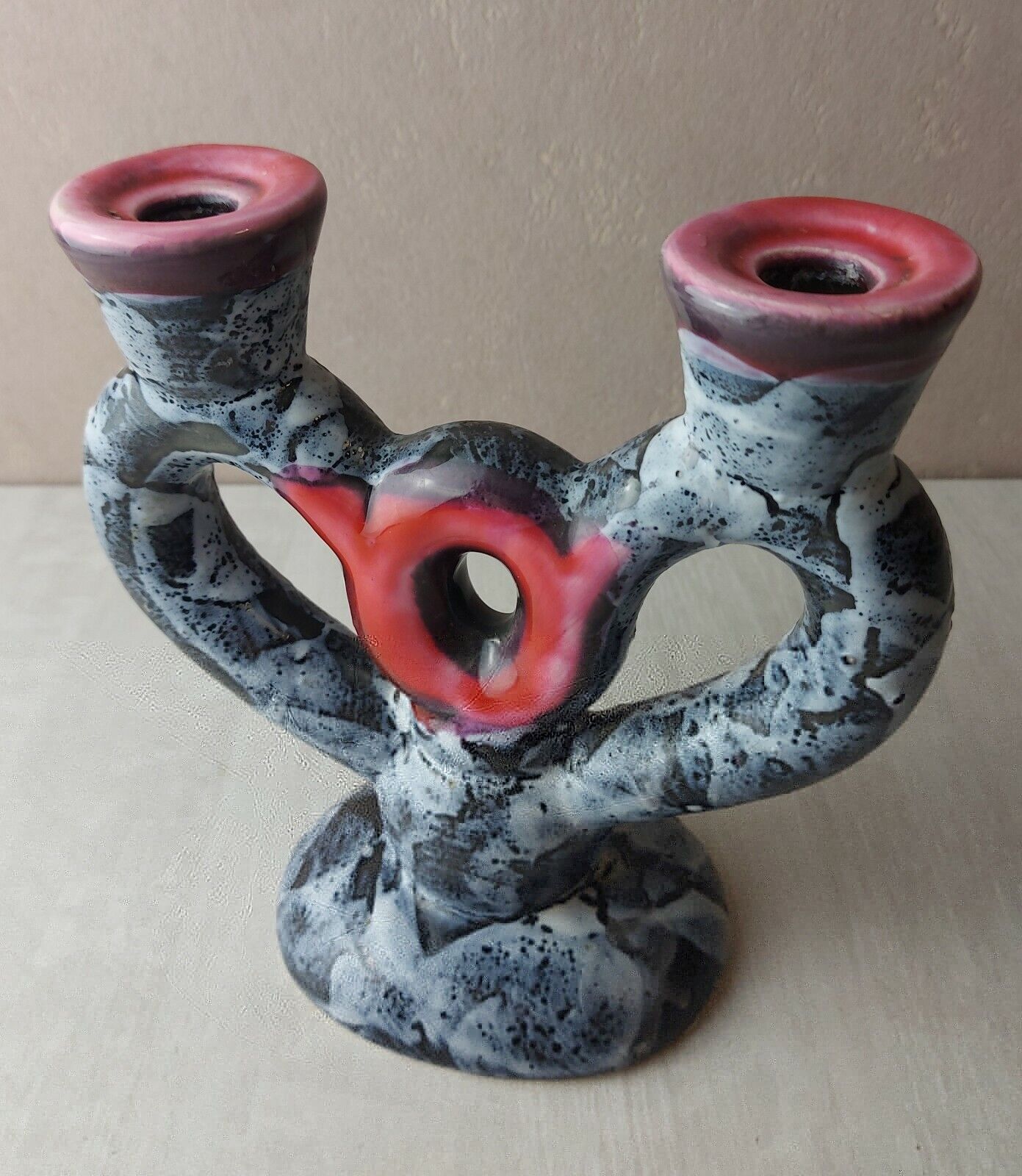 Candleholder, ceramic Vallauris, vintage
