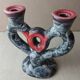 Candleholder, ceramic Vallauris, vintage