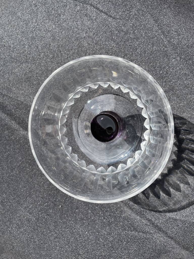 6 Colored cut crystal bowls – Val Saint Lambert