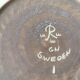 Ashtray in blue hares fur glaze from Rörstrand Sweden, by Gunnar Nylund