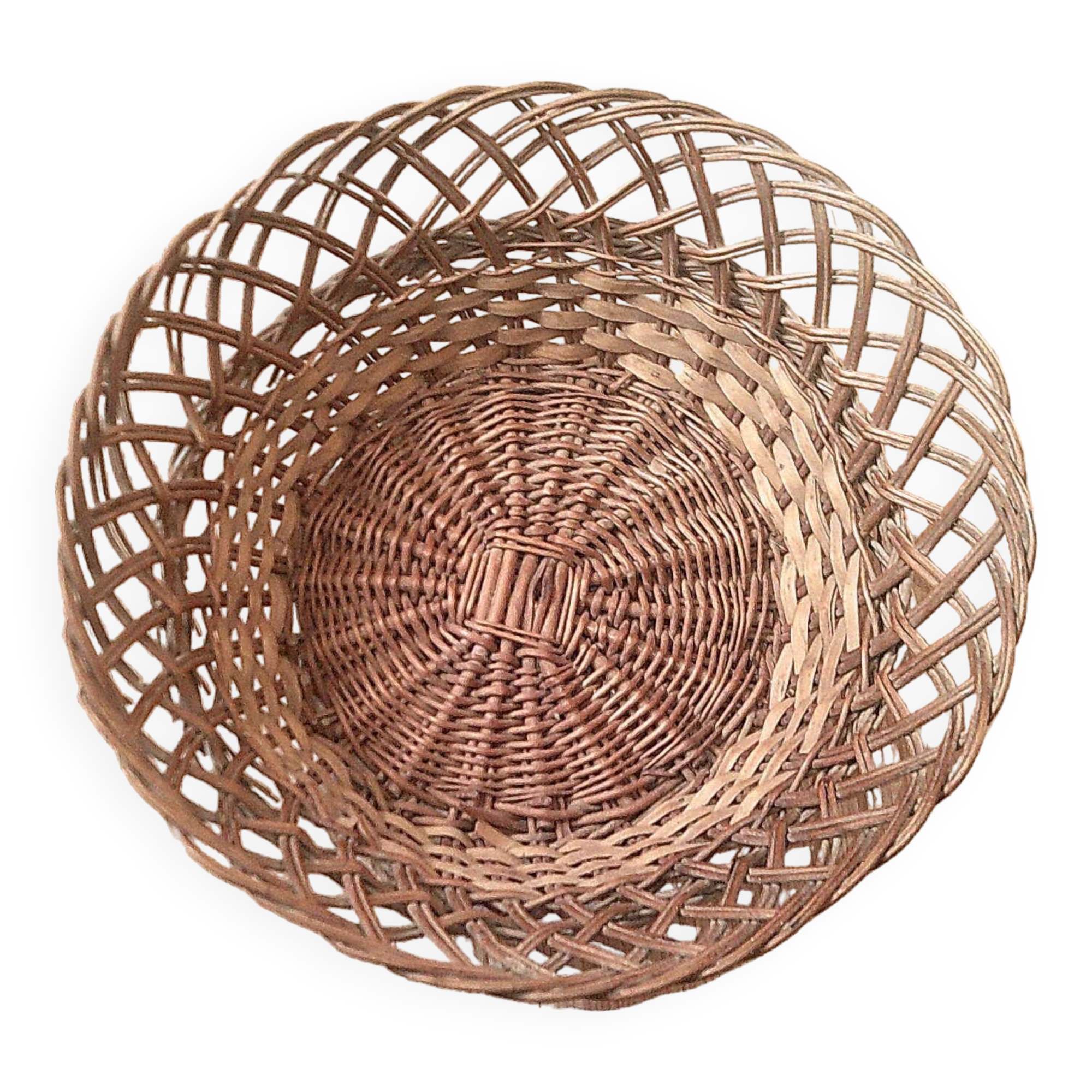 Old rattan basket early 20th century