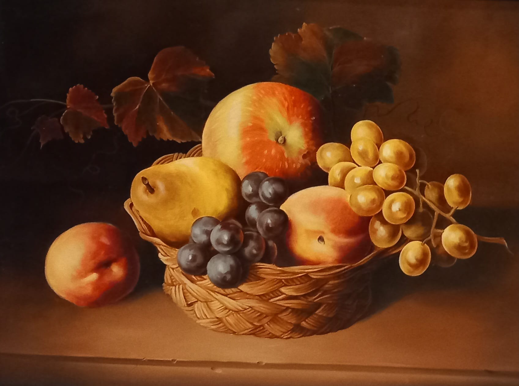 Still life oil on panel signed