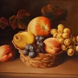 Still life oil on panel signed