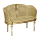 Louis XVI Bergère canapé in gilded wood with double caning