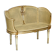 Louis XVI Bergère canapé in gilded wood with double caning