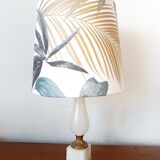 Alabaster and gilt bronze lamp