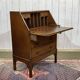 Bureau dos d'âne anglais en acajou des années 1930