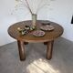 Round table 1950s constructivist walnut