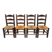 set of 4 brutalist chairs
