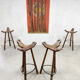Tripod vintage brutalist spanish barstools