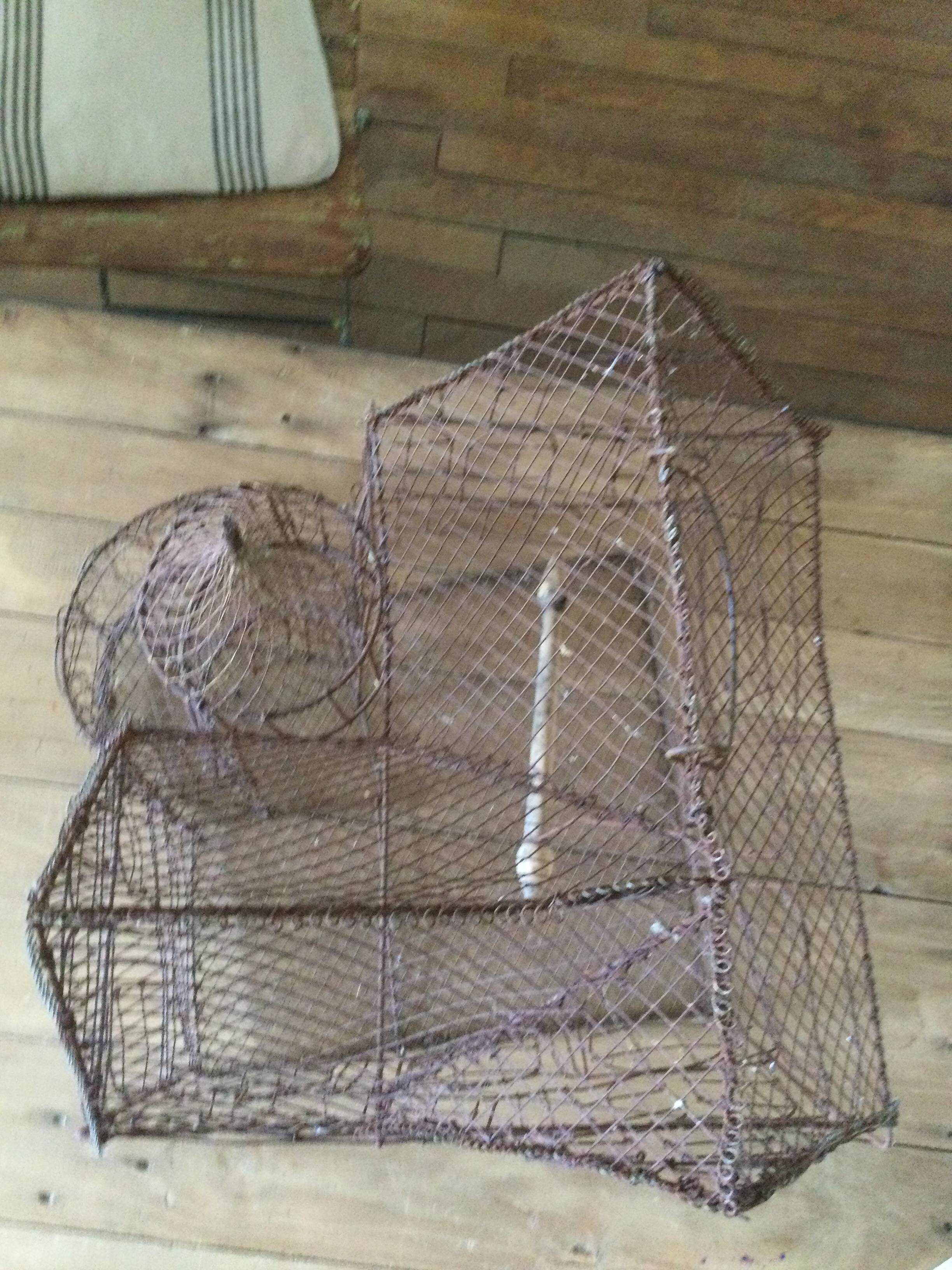 Handmade wire birdcage