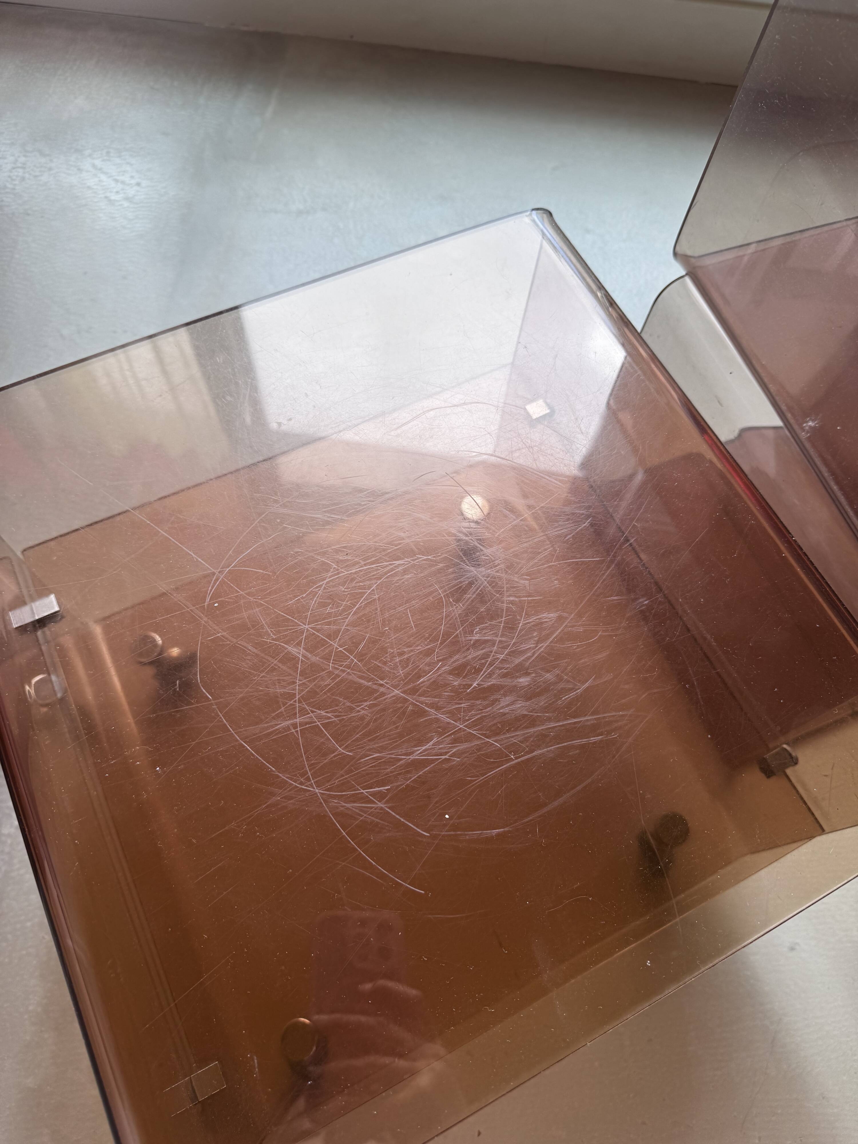 Set of 6 vintage smoked plexiglass modules – 70s/80s – Roche Bobois style