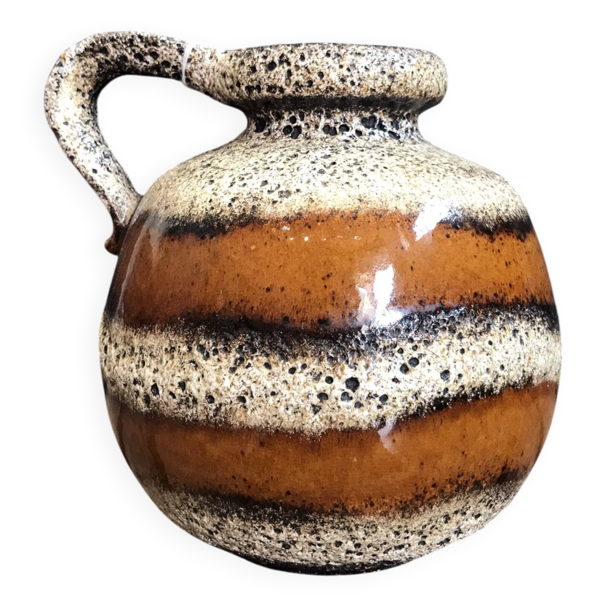 Rare Vintage West German Scheurich Pottery Ball Vase 484-21