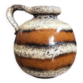 Vase boule Scheurich vintage rare d'Allemagne de l'Ouest 484-21 en poterie