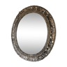Wooden oval mirror - 102x86cm
