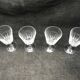 Set of four old vintage glass crystal walking glasses