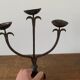 Brutalist Iron Candle Holder Circa 1970 Vintage