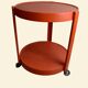 Table d'appoint à roulette / servante / desserte vintage orange - Kastilia