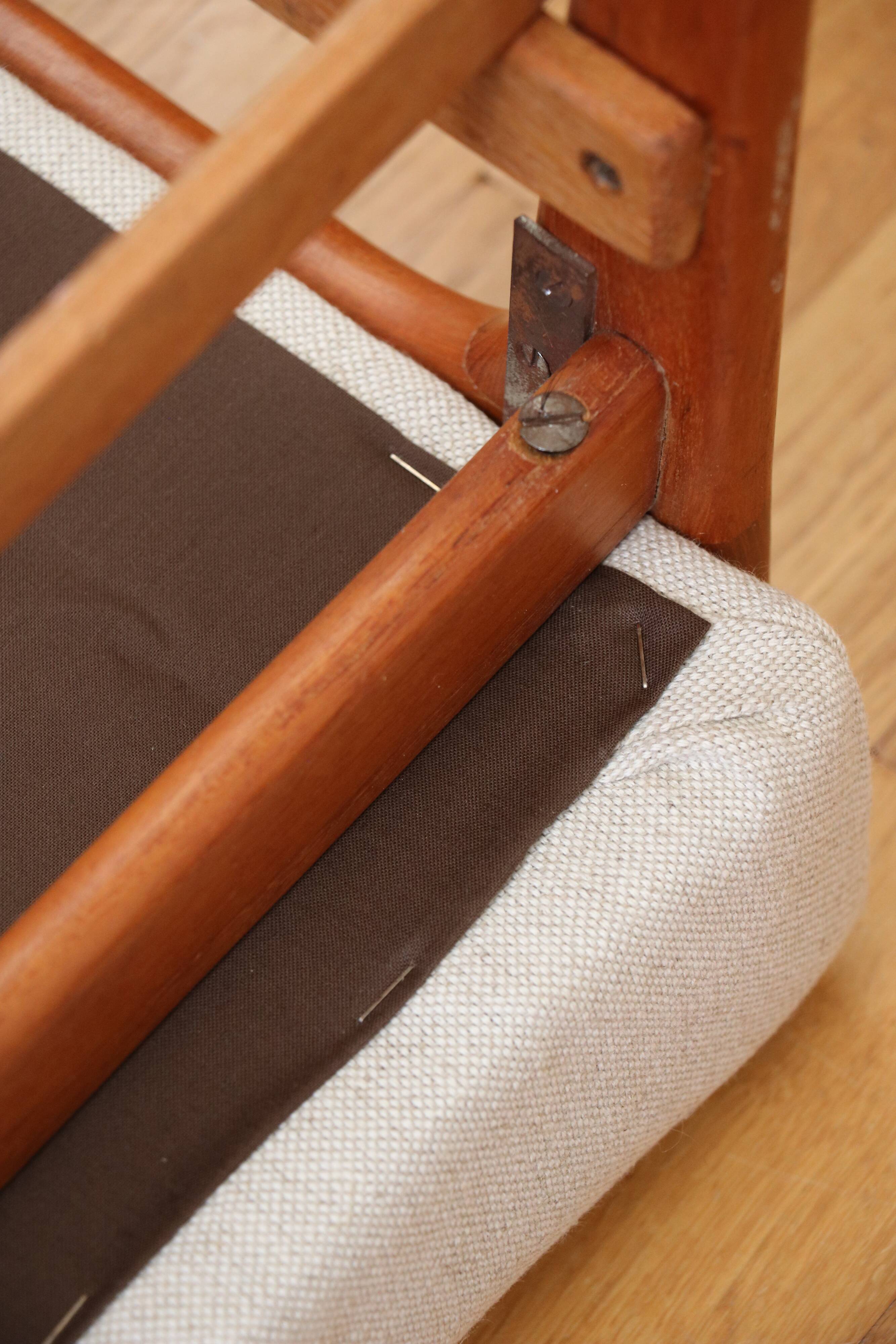 Scandinavian footrest, teak, 1960