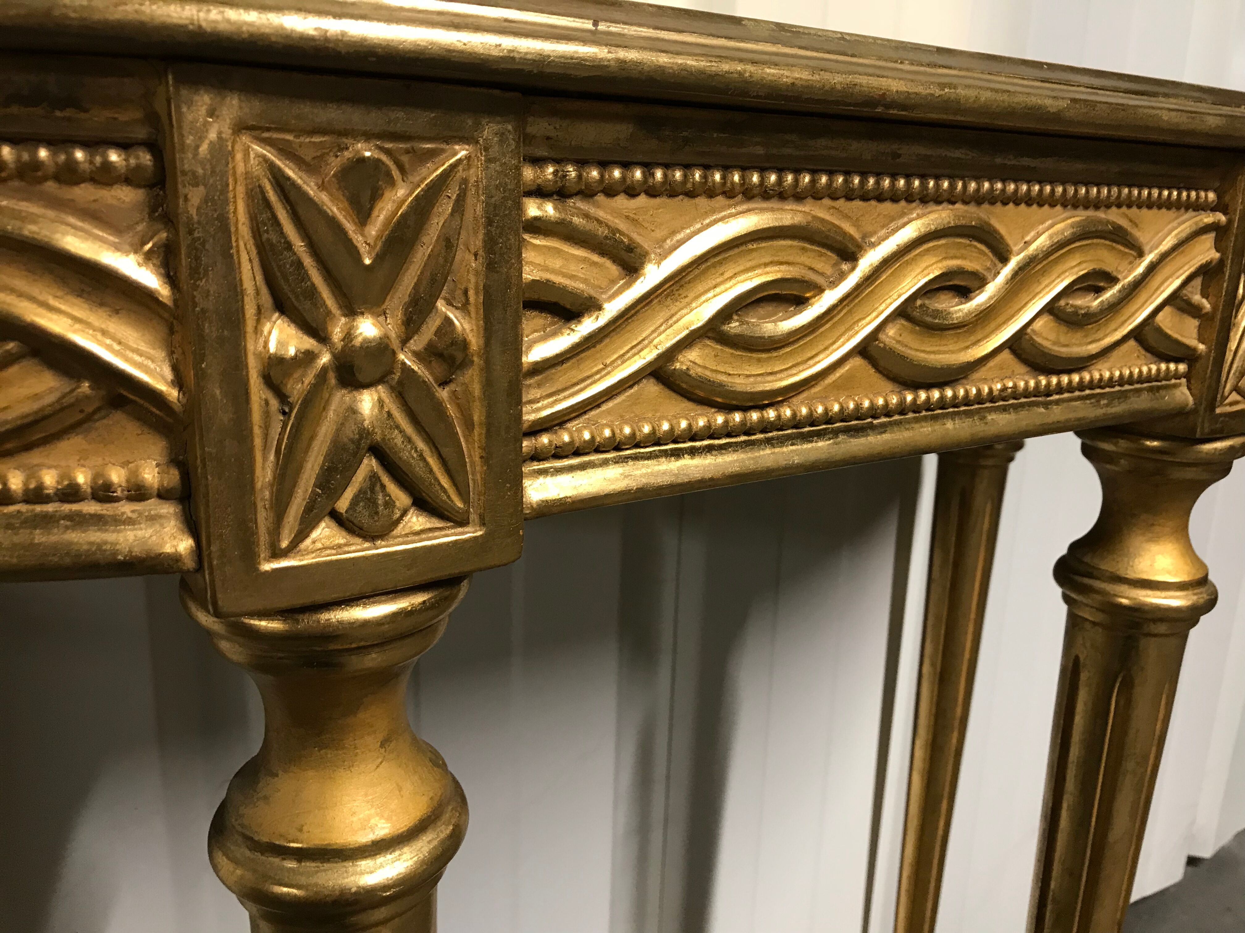 Console Louis XVI gilded wood