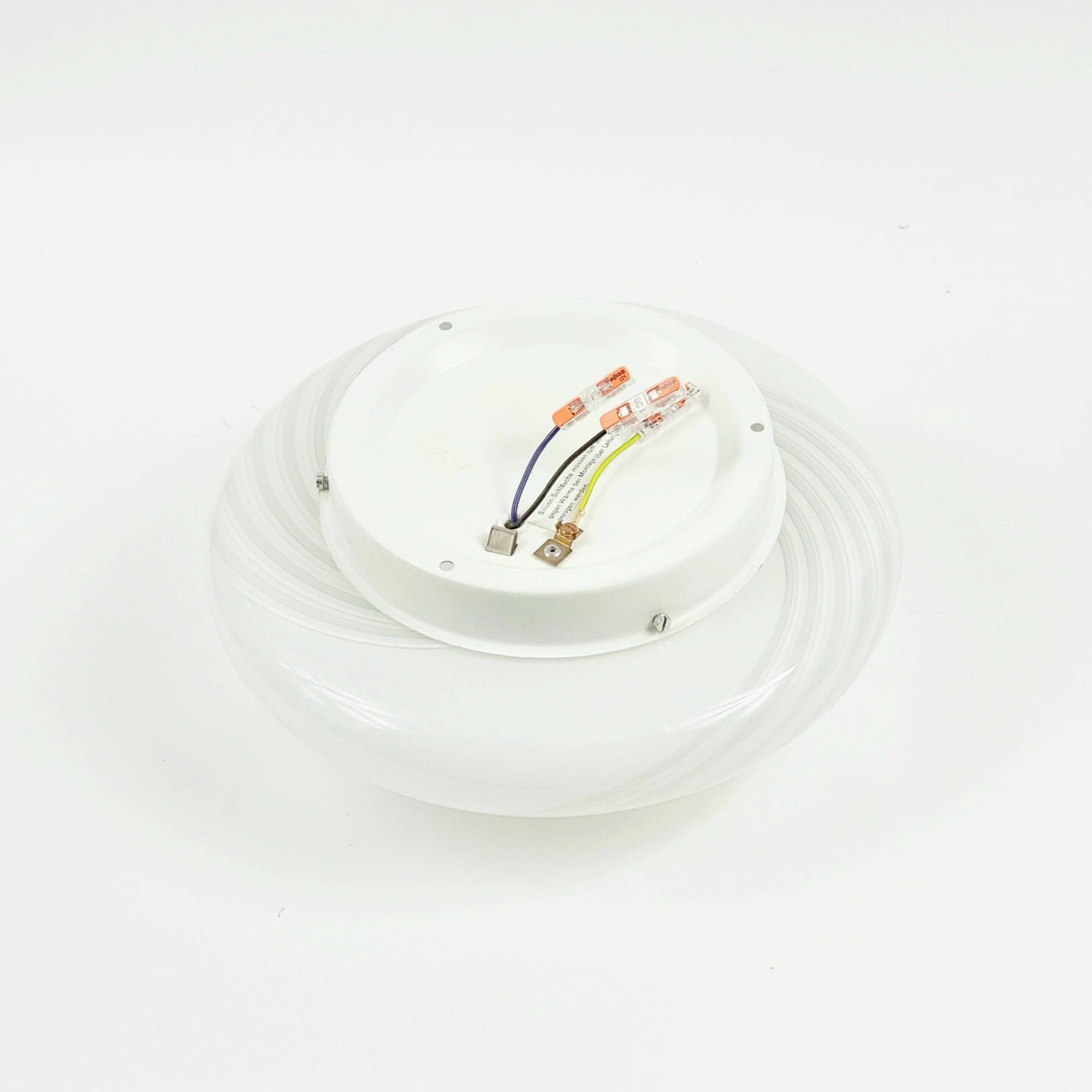 Murano Glass Swirl Ceiling Light or Wall Light from Hillebrand, 1970s