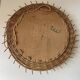 Vintage 1950s round wicker sun mirror