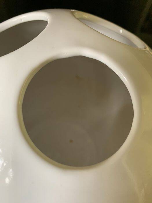 Spherical Vase • Bowling • Vitreous Porcelain • Enzo Bioli • Il Picchio • 1970