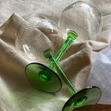 Verres alsaciens en verre fin ciselés