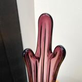 Soliflore vase in amethyst blown glass