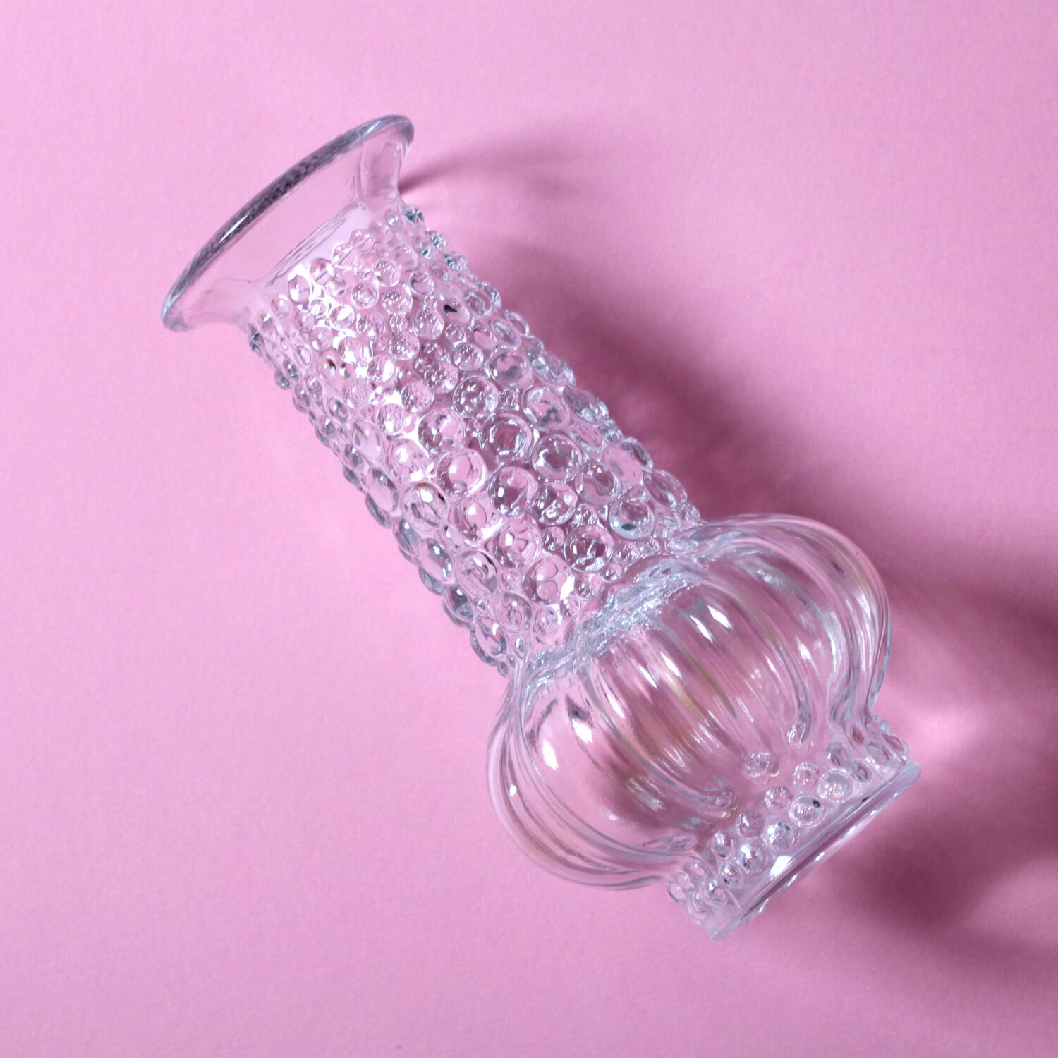 Pressed Glass Vase: Pavel Panek Design, Czech Republic / 1972