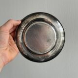 Beurrier rond en métal argenté