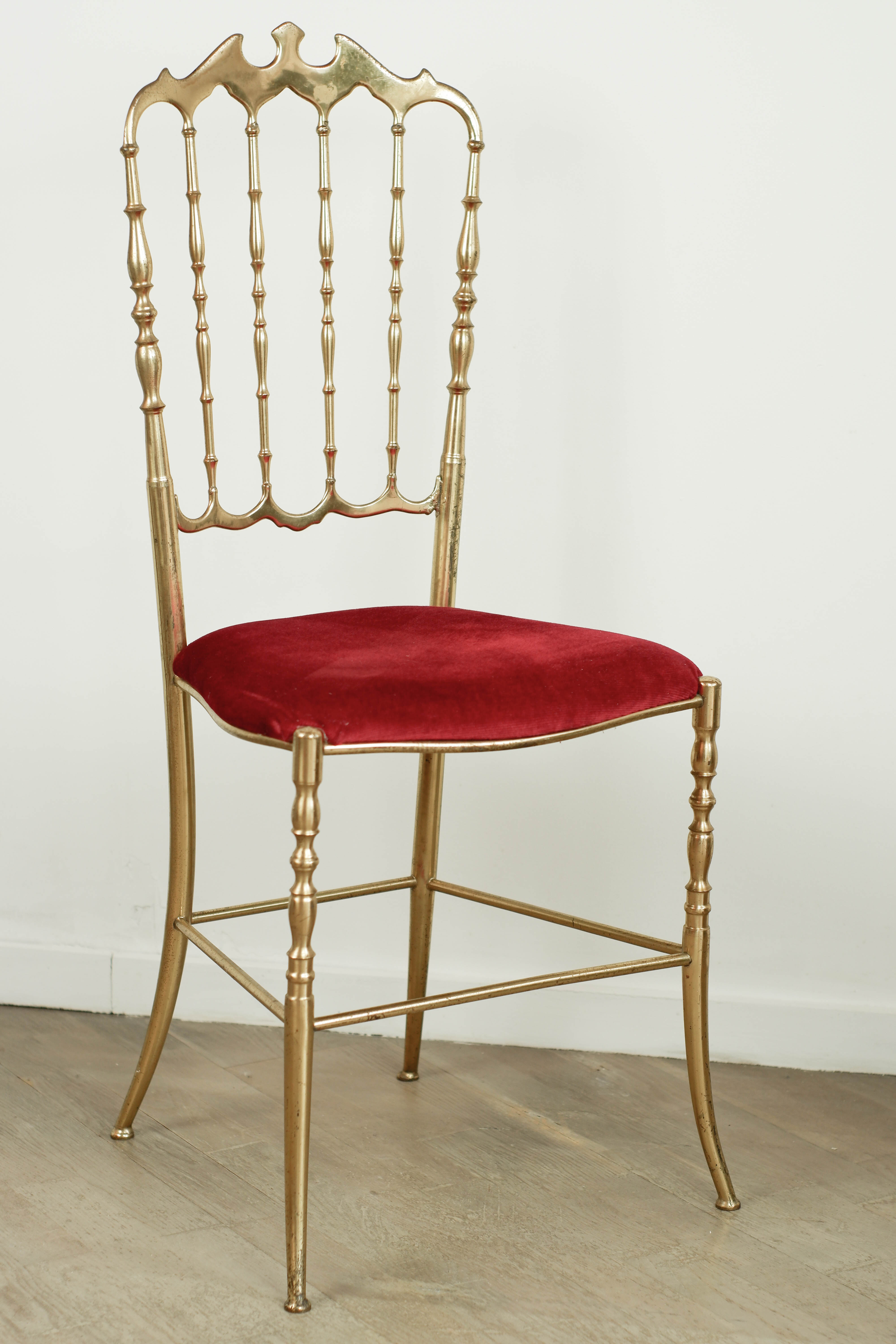 Chiavari brass chair