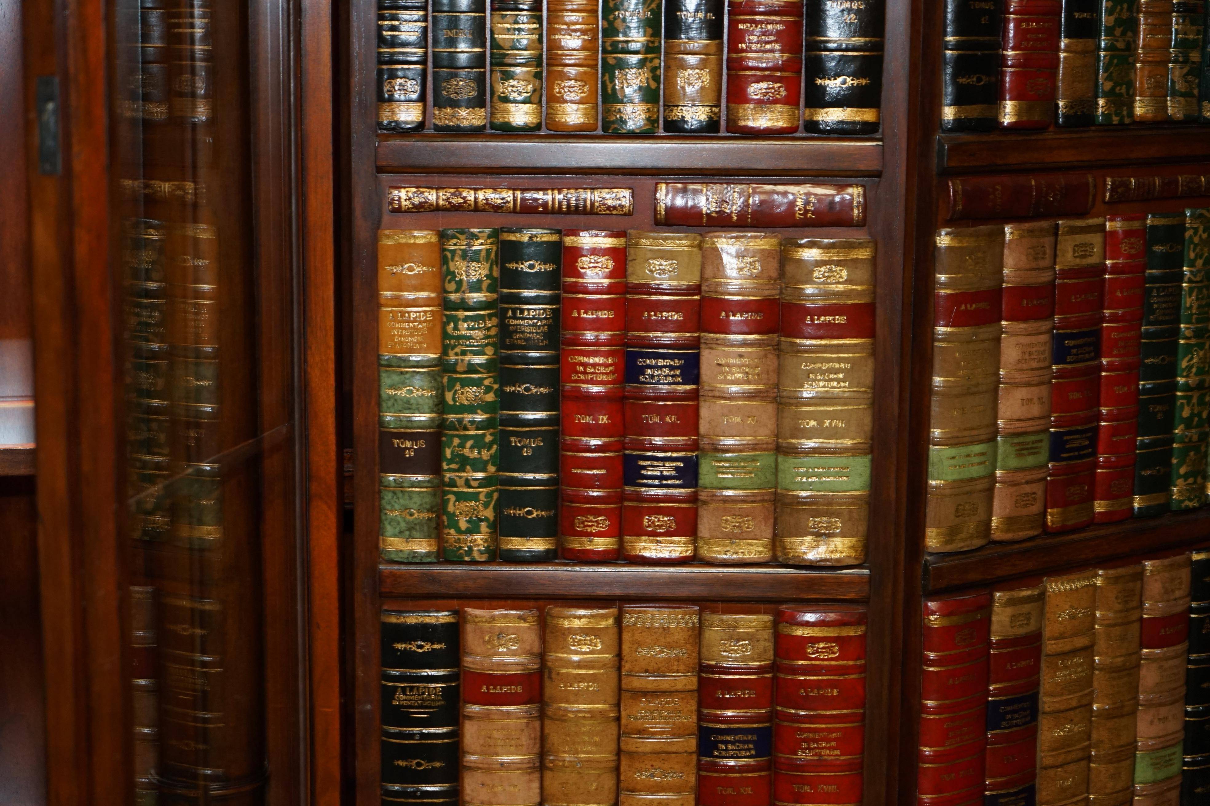 Bibliothèque Theodore Alexander en faux livres en laurier burl