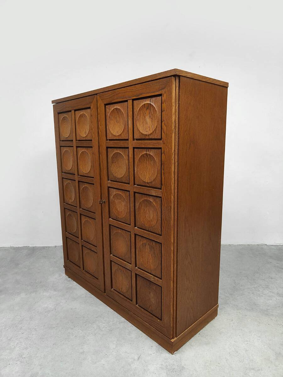 Vintage brutalist bar cabinet 'Cubism' Gerhard Bartels