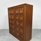 Vintage brutalist bar cabinet 'Cubism' Gerhard Bartels