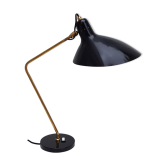 Black office vintage lamp by Jean Boris Lacroix - 1965