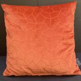 Duo coussins velours rouille 50x50/40x58 cm