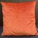 Duo of rust velvet cushions 50x50/40x58 cm