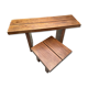 Console et table basse brutalistes en bois brut