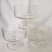 Ensemble de 3 tasses à dessert vintage en verre