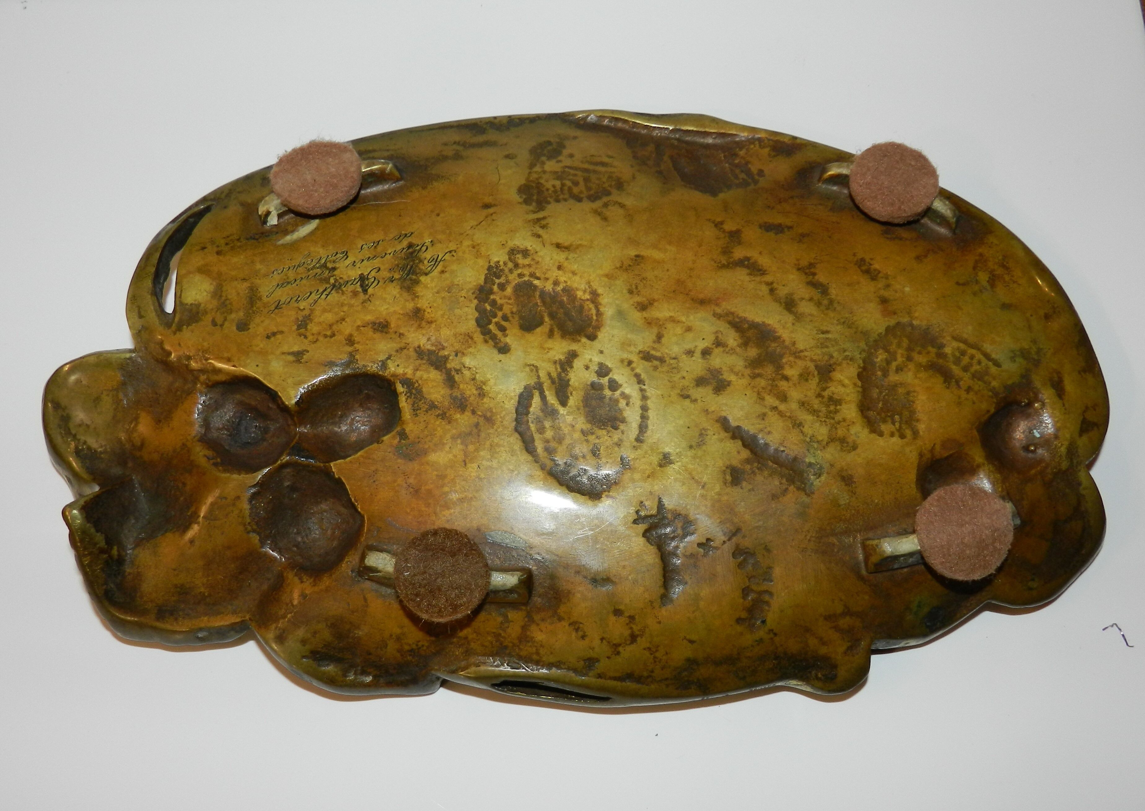 Beautiful empty cut pocket in gilded bronze, signed A Marionnet ( 1852 1910 ), in perfect condition