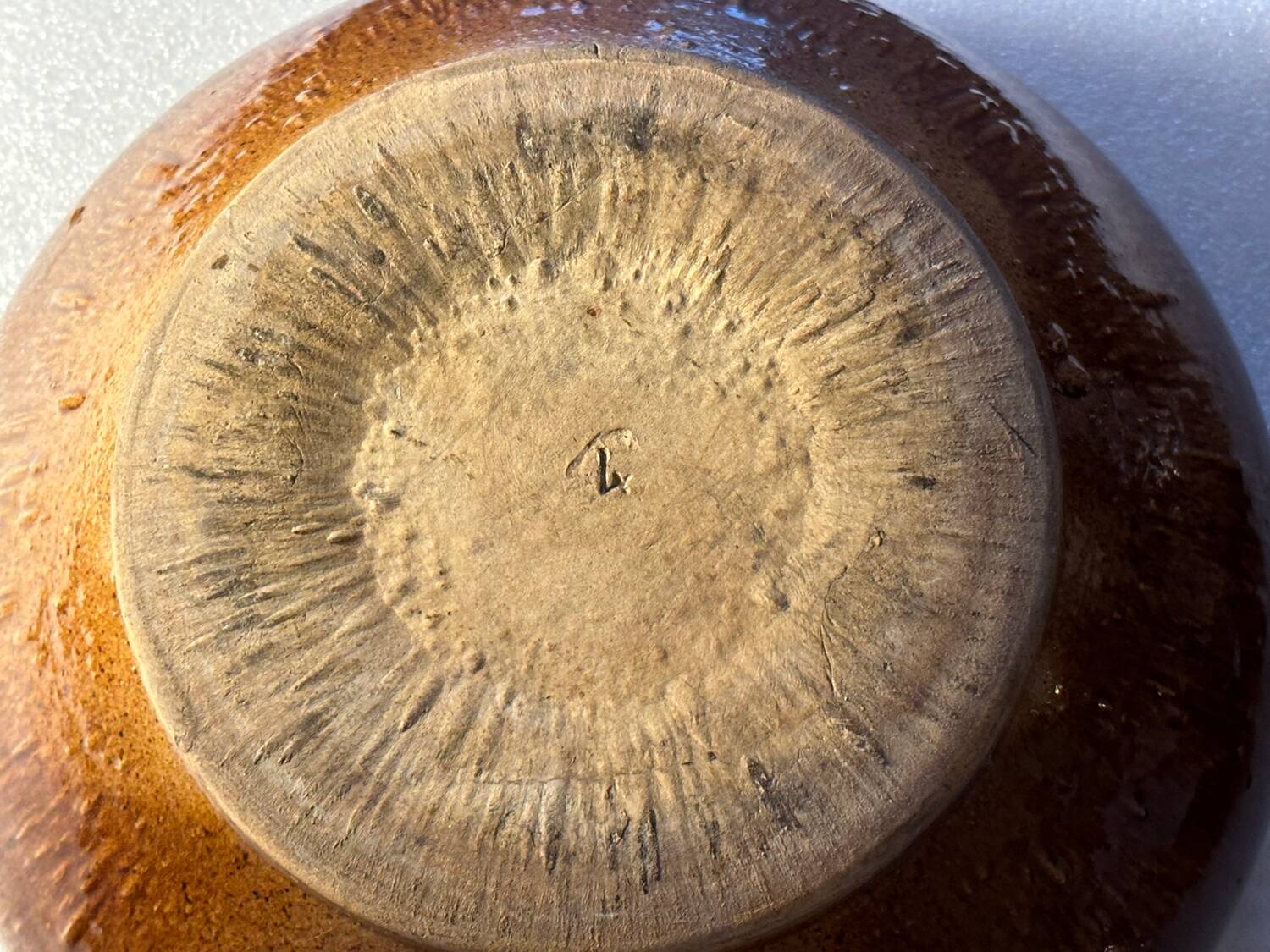 Large antique 19th century stoneware bowl - Origin Alsace