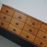 Large Vintage Dutch Oak Shop Cabinet / Sideboard, 1950s