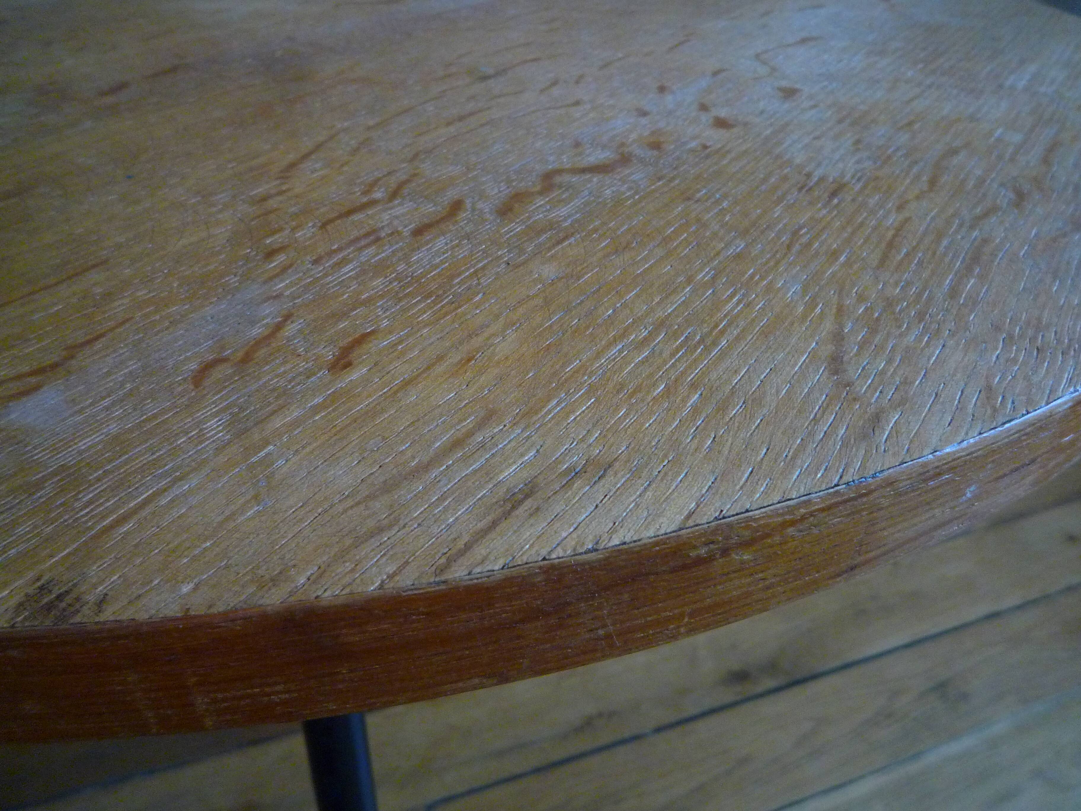 Side table in wood and metal vintage 1960s