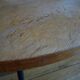 Table d'appoint en bois et métal vintage années 1960