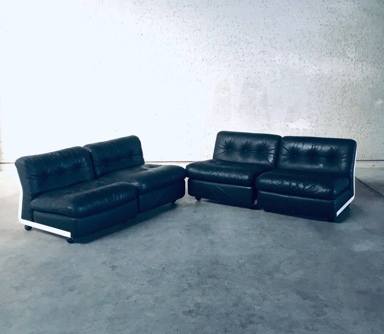 Mid-Century Modern Amanta Modular Sofa by Mario Bellini for B&B Italia, 1970s, Set of 4