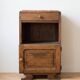 Art Deco bedside table in oak and pink marble