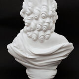 Female bust in white plaster 18th century