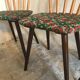 Set of 4 chairs inn 1960's bars and feet compass
